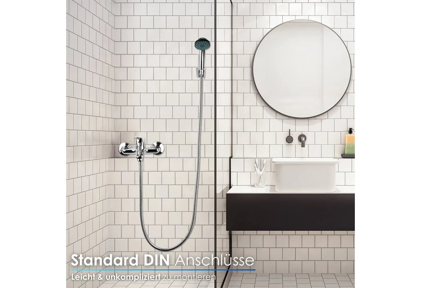 Zilan Badarmatur ZLN-8177 Set Edelstahl DIN-Anschluss - Bild 4