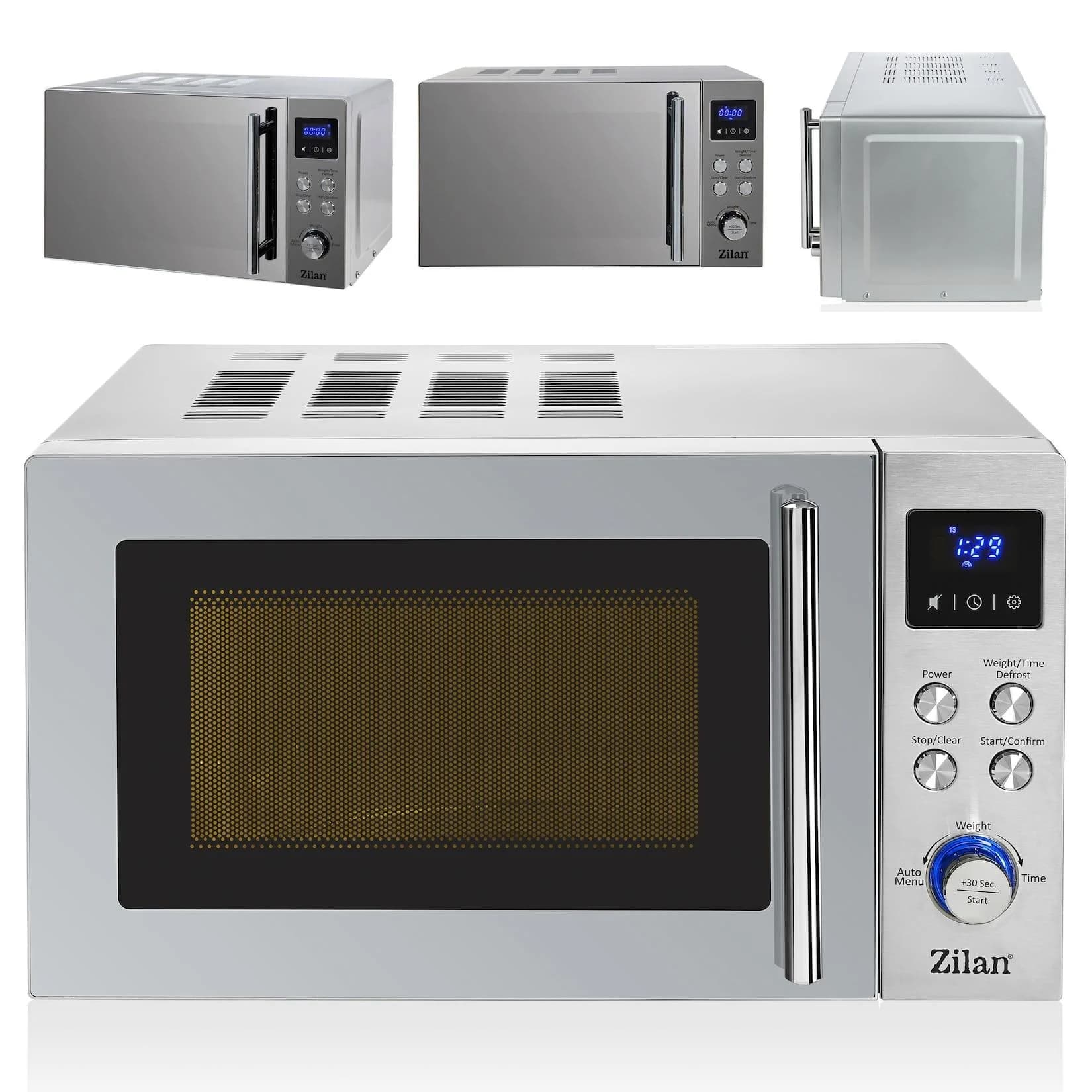 Zilan Mikrowelle 20 Liter mit 8 Automatikprogrammen und LED Display