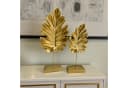 Bamyum Dekoobjekt 2pcs Bergahmonblätter Sculpture Modern Gold Bild 1