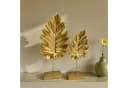 Bamyum Dekoobjekt 2pcs Bergahmonblätter Sculpture Modern Gold Bild 4