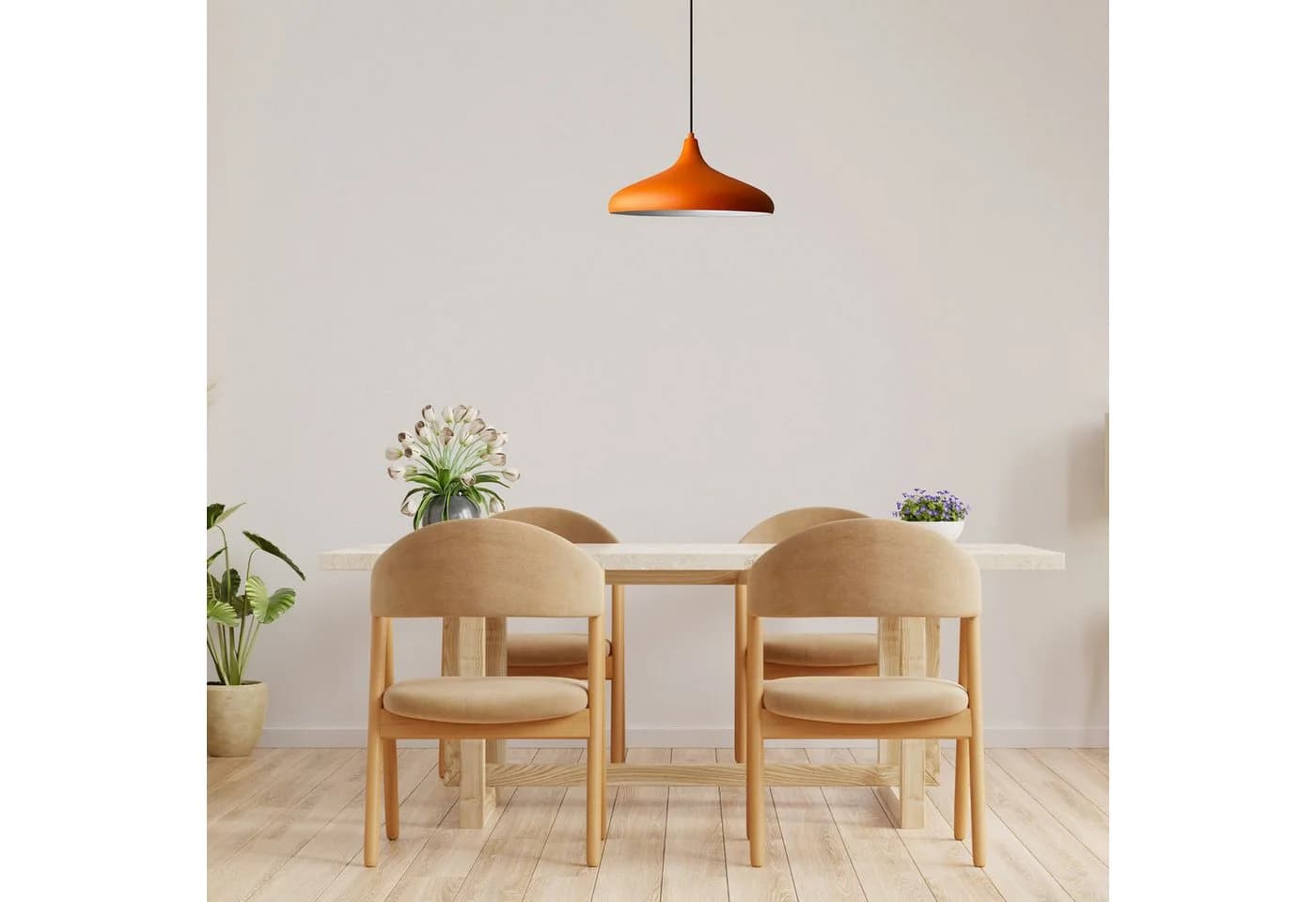 Bamyum Pendelleuchte Metall Modern Retro Orange E27 - Bild 4