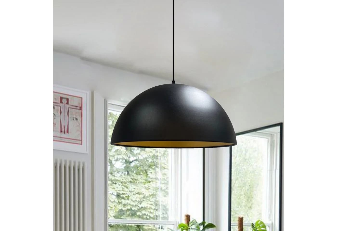 Bamyum Pendelleuchte Lipeo Schwarz Metall Modern Retro - Bild 3