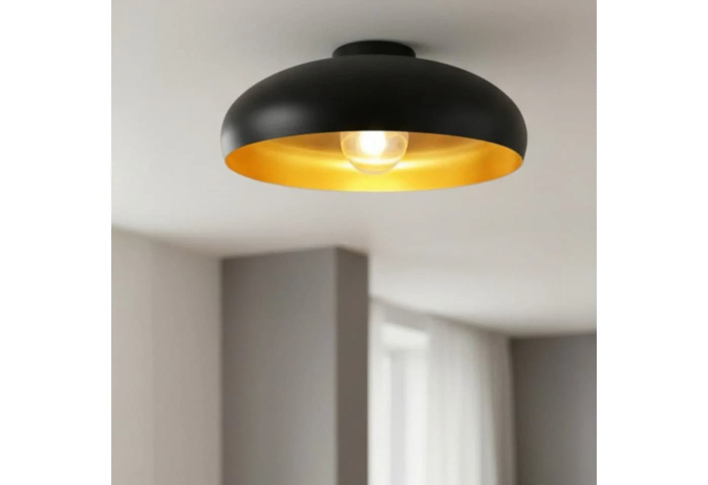 Deckenleuchte Olli Schwarz/Gold Ø 40 cm Metall E27 - Bild 2