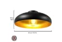 Deckenleuchte Olli Schwarz/Gold Ø 40 cm Metall E27 Bild 5