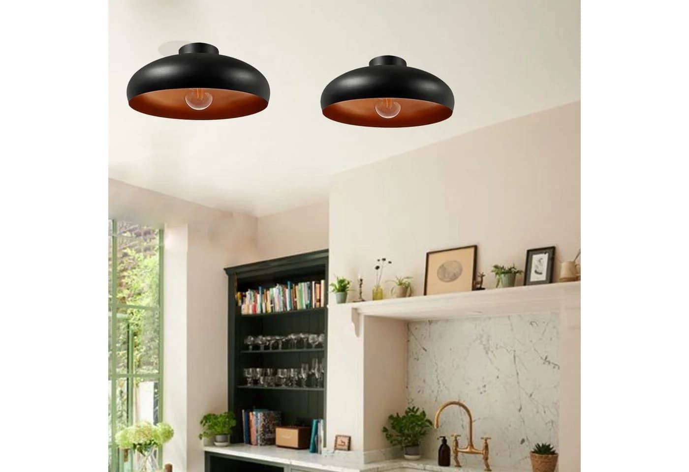 Bamyum Deckenleuchte Androa Metall Schwarz-Kupfer E27 - Bild 5