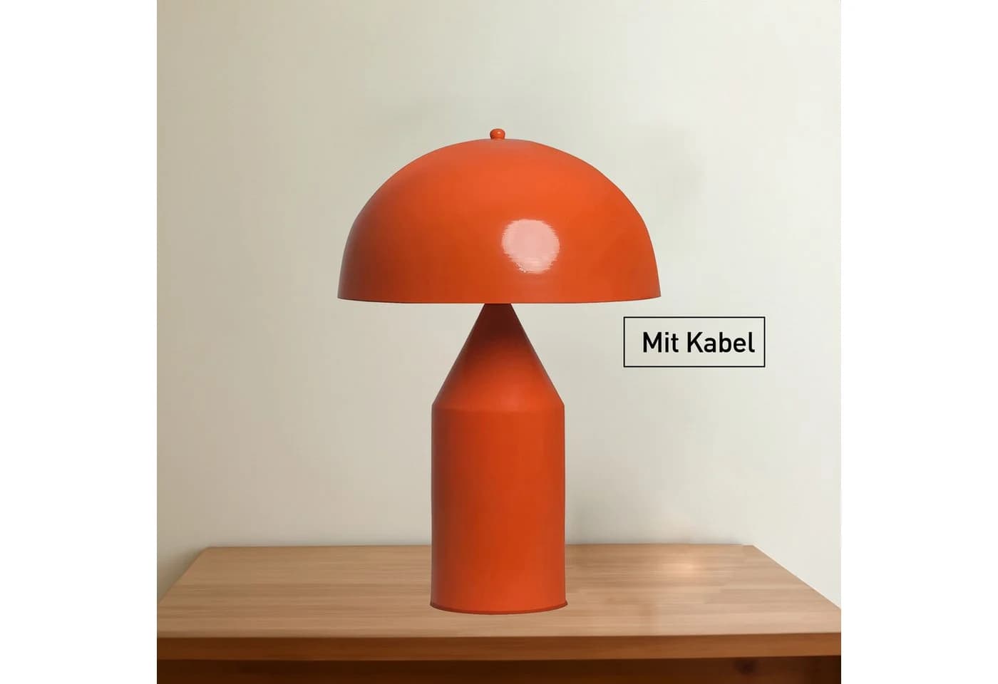 Bamyum Tischleuchte Lipeo Pilz-Lampe Metall E27 Orange - Bild 4