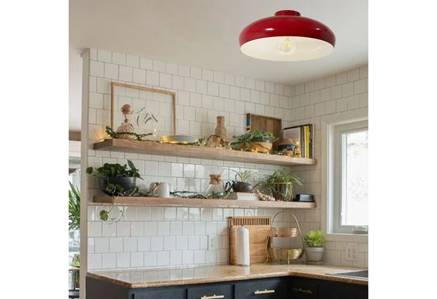 Bamyum Deckenleuchte Androa Rot Metall Retro Modern - Bild 3