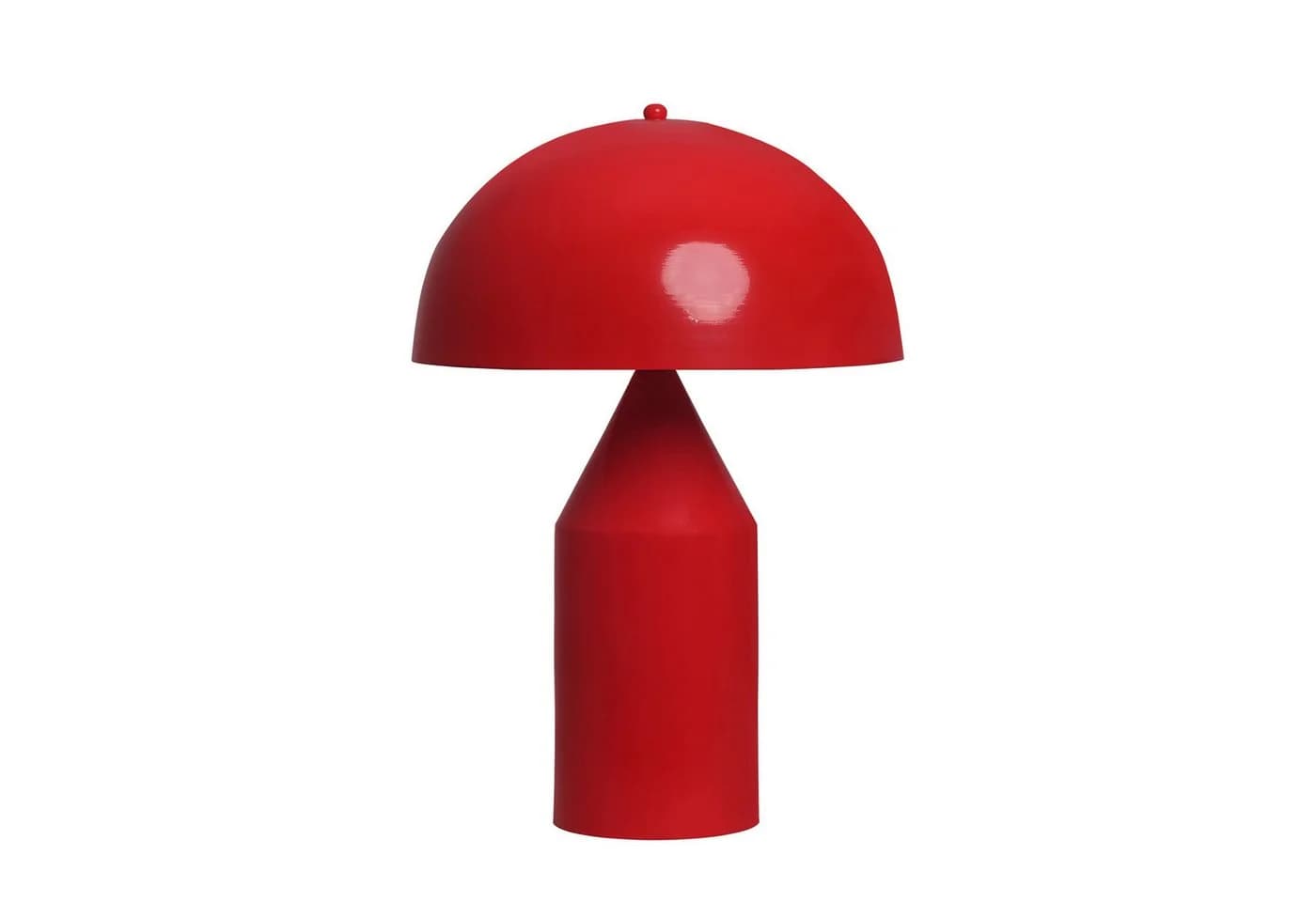Bamyum Tischleuchte Lipeo Rot Metall Pilz Lampe E27 - Bild 2