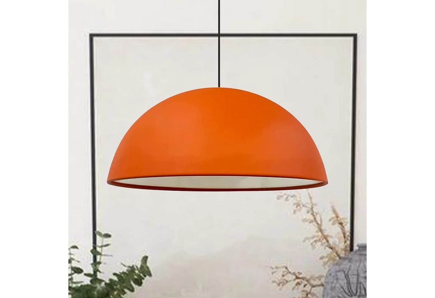 Bamyum Pendelleuchte Orange Metall E27 Modern Retro