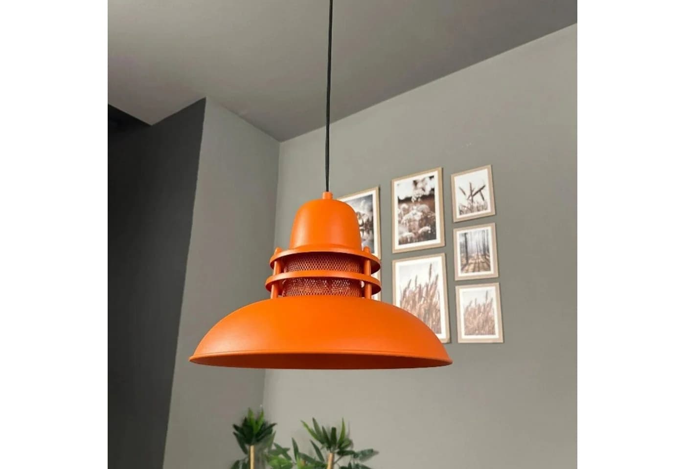 Bamyum Pendelleuchte Rot Metall Retro Hängelampe E27