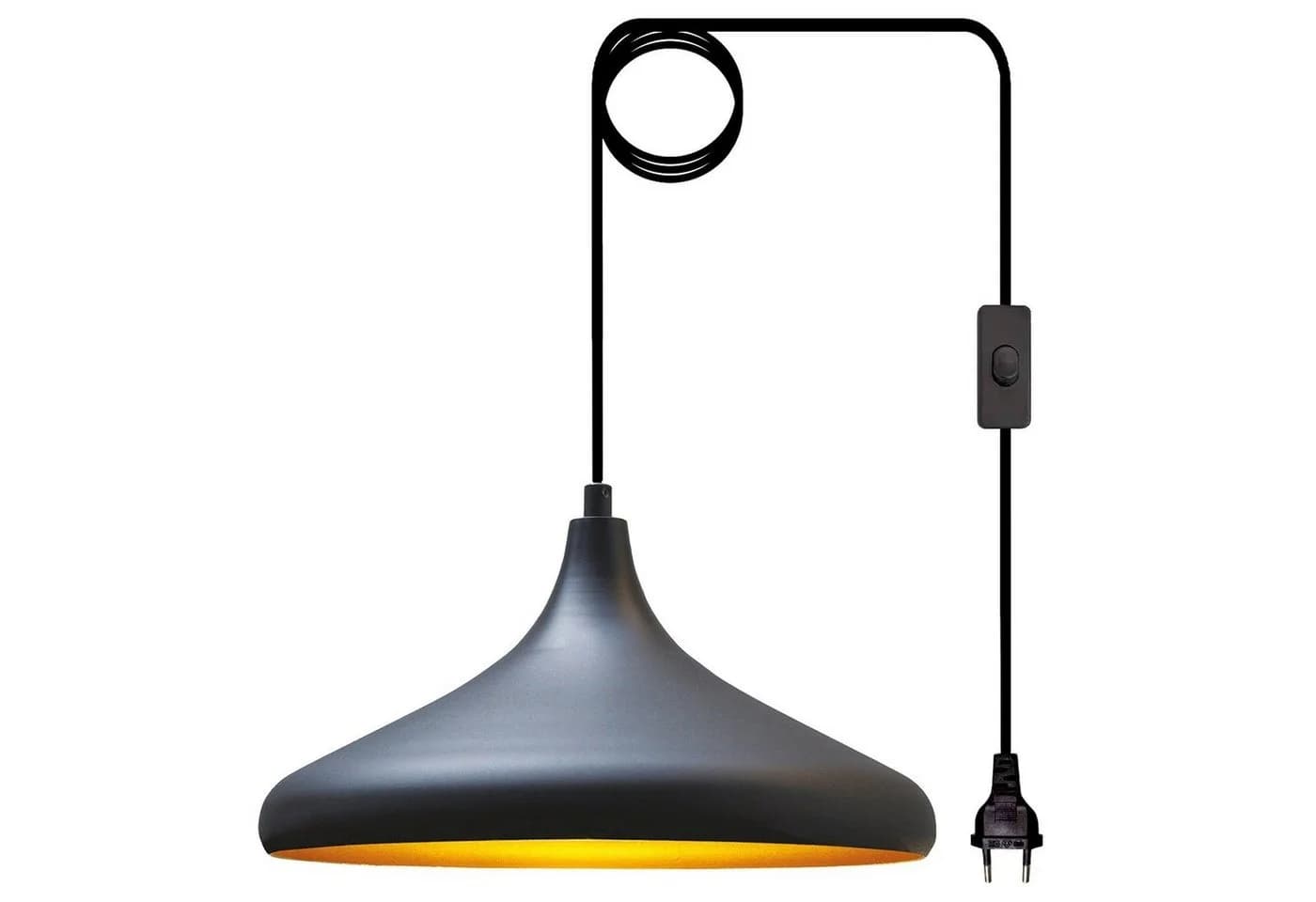 Bamyum Pendelleuchte Champion Schwarz Metall E27 - Bild 2
