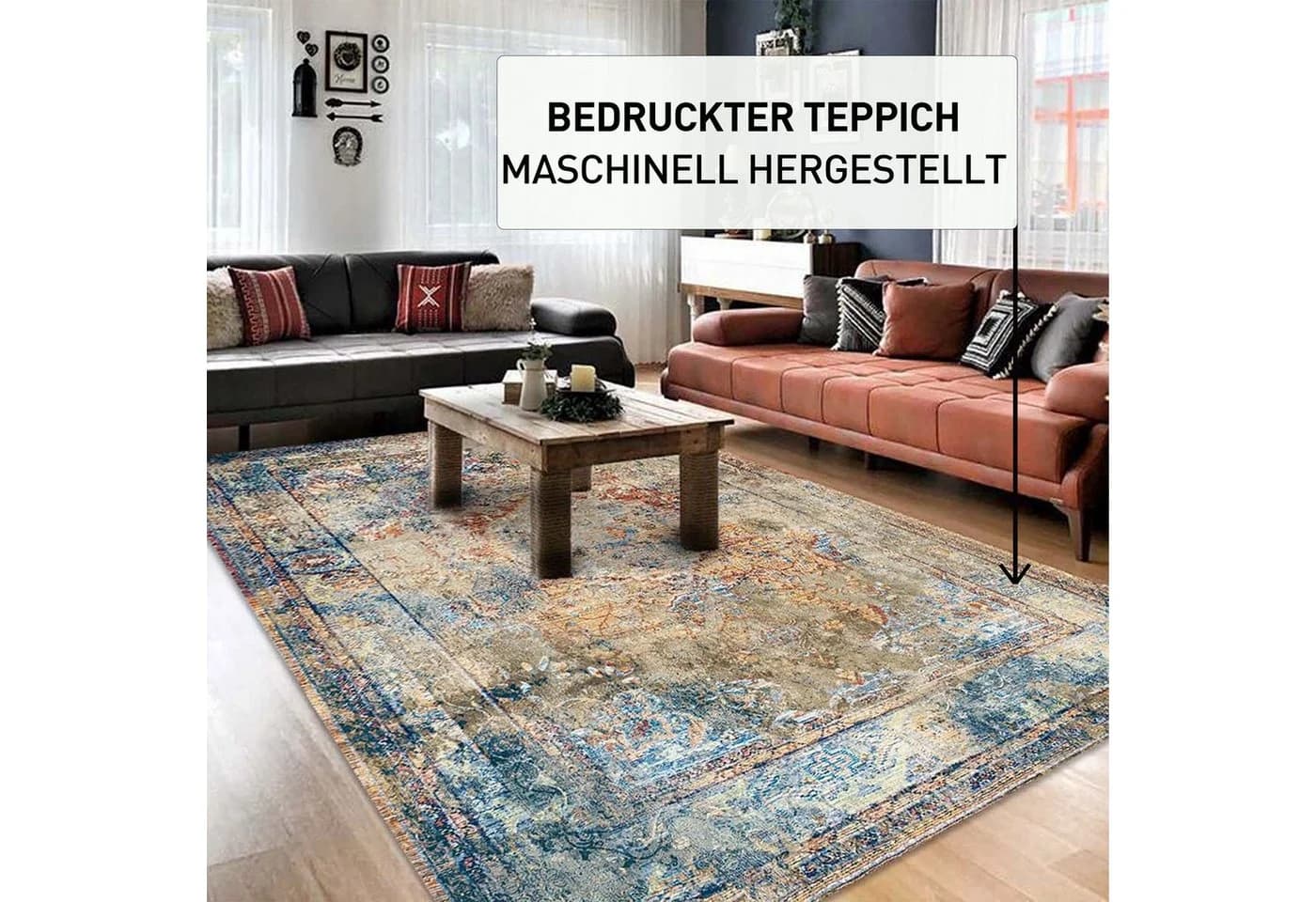 Bamyum Teppich Landon Chenille-Design Mehrfarbig - Bild 3