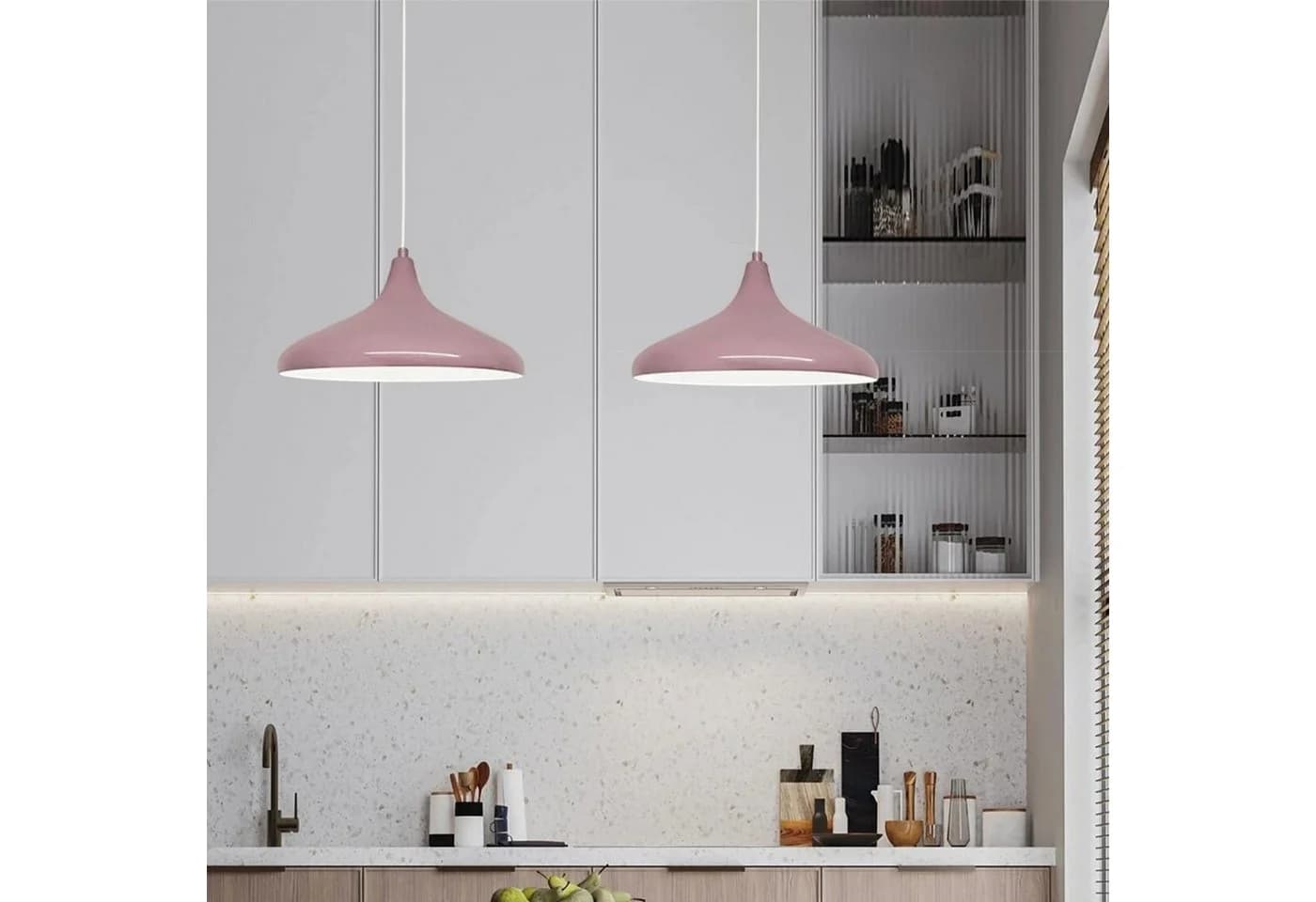 Bamyum Pendelleuchte E27 Metall Modern Retro Lila - Bild 5