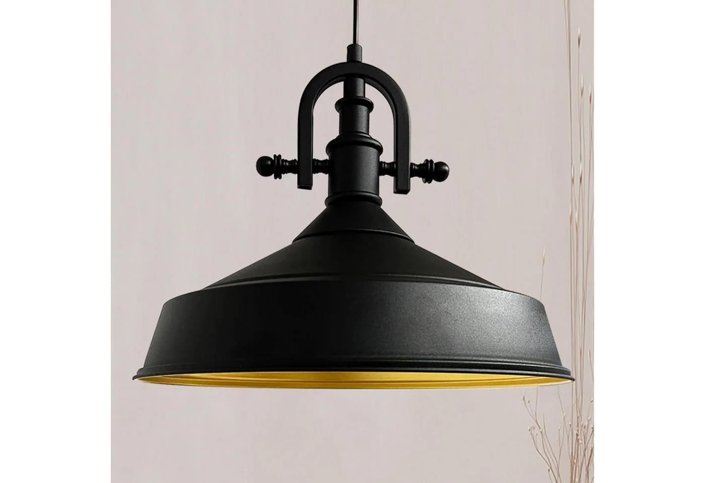 Bamyum Pendelleuchte Asletl-Marine Metall Vintage Schwarz E27