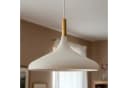Bamyum Pendelleuchte Champion Ø35 cm Holz-Metall E27 Weiß Modern Bild 2