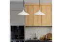 Bamyum Pendelleuchte Champion Ø35 cm Holz-Metall E27 Weiß Modern Bild 3