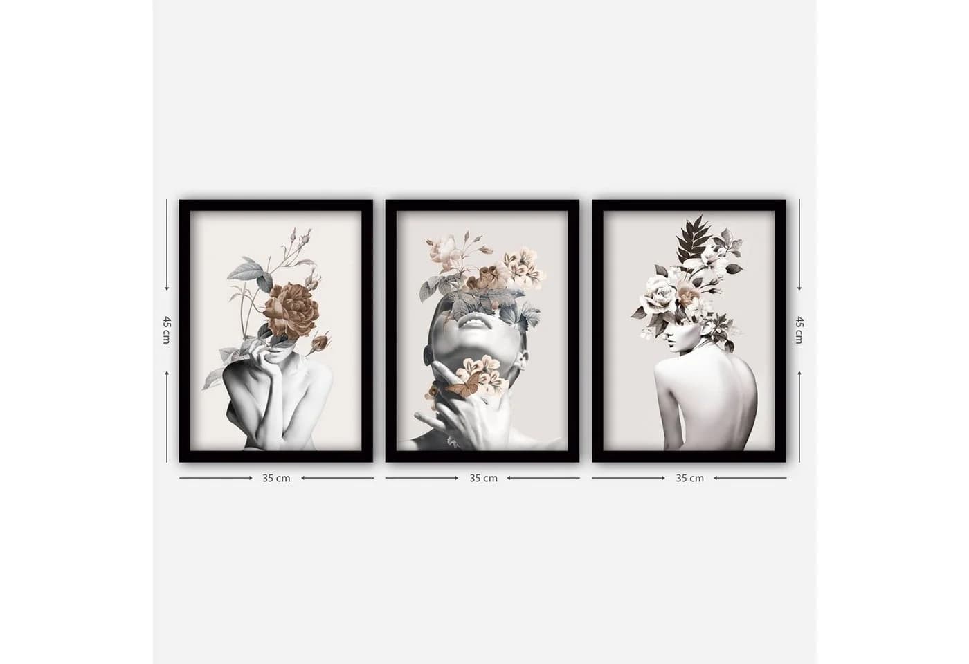Wallity Leinwandbild 3-teilig MDF 35x45 cm - Bild 2