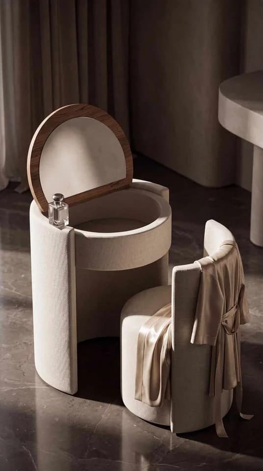Skye Decor Schminktisch Sedora Minimalist Japandi Set mit Stuhl