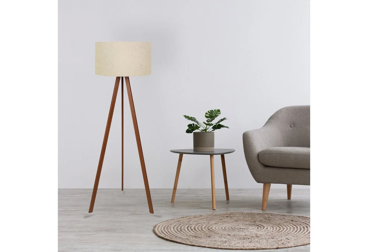 Opviq Stehlampe Boho Deko Beige Skandinavisches Design MDF