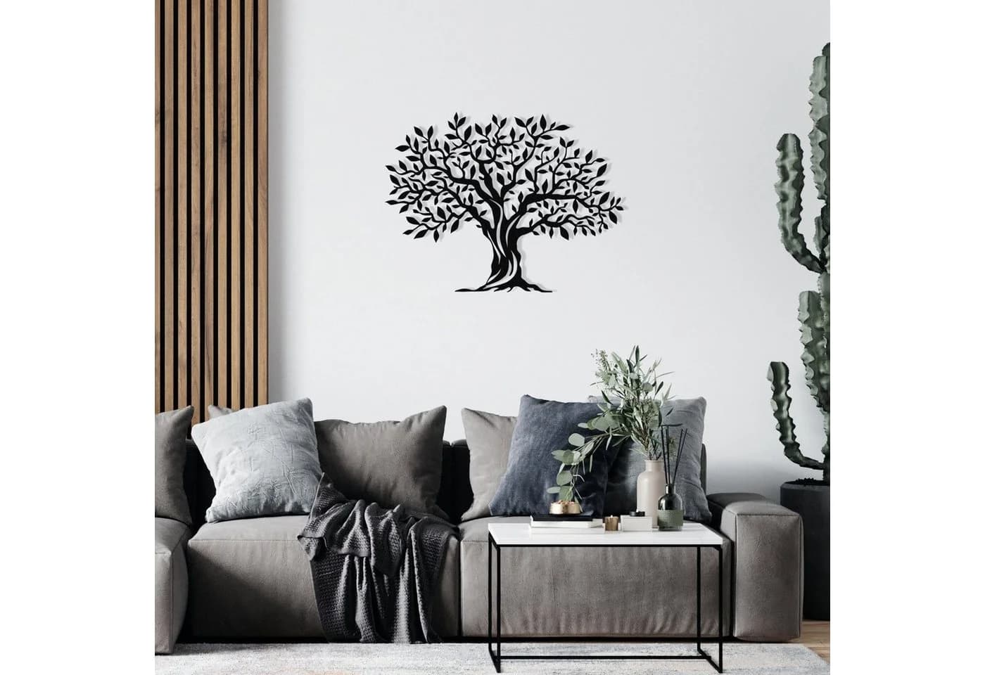 Wallity Wanddekoobjekt 100% Metall Schwarz Modern - Bild 4