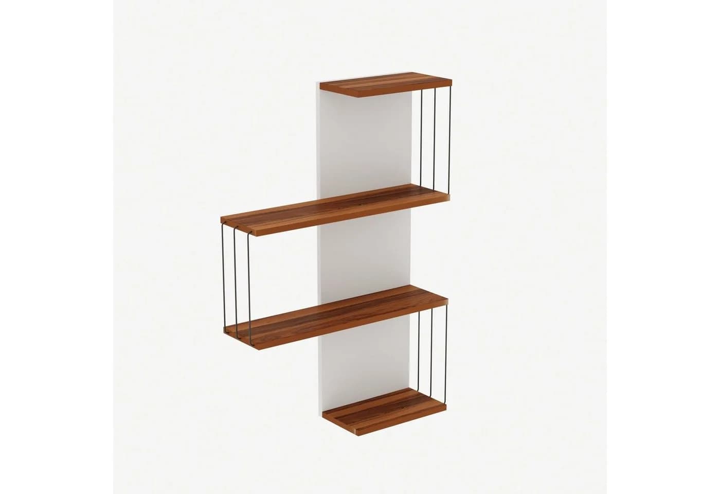 Skye Decor Wandregal Modern Industrial Weiß Kiefer
