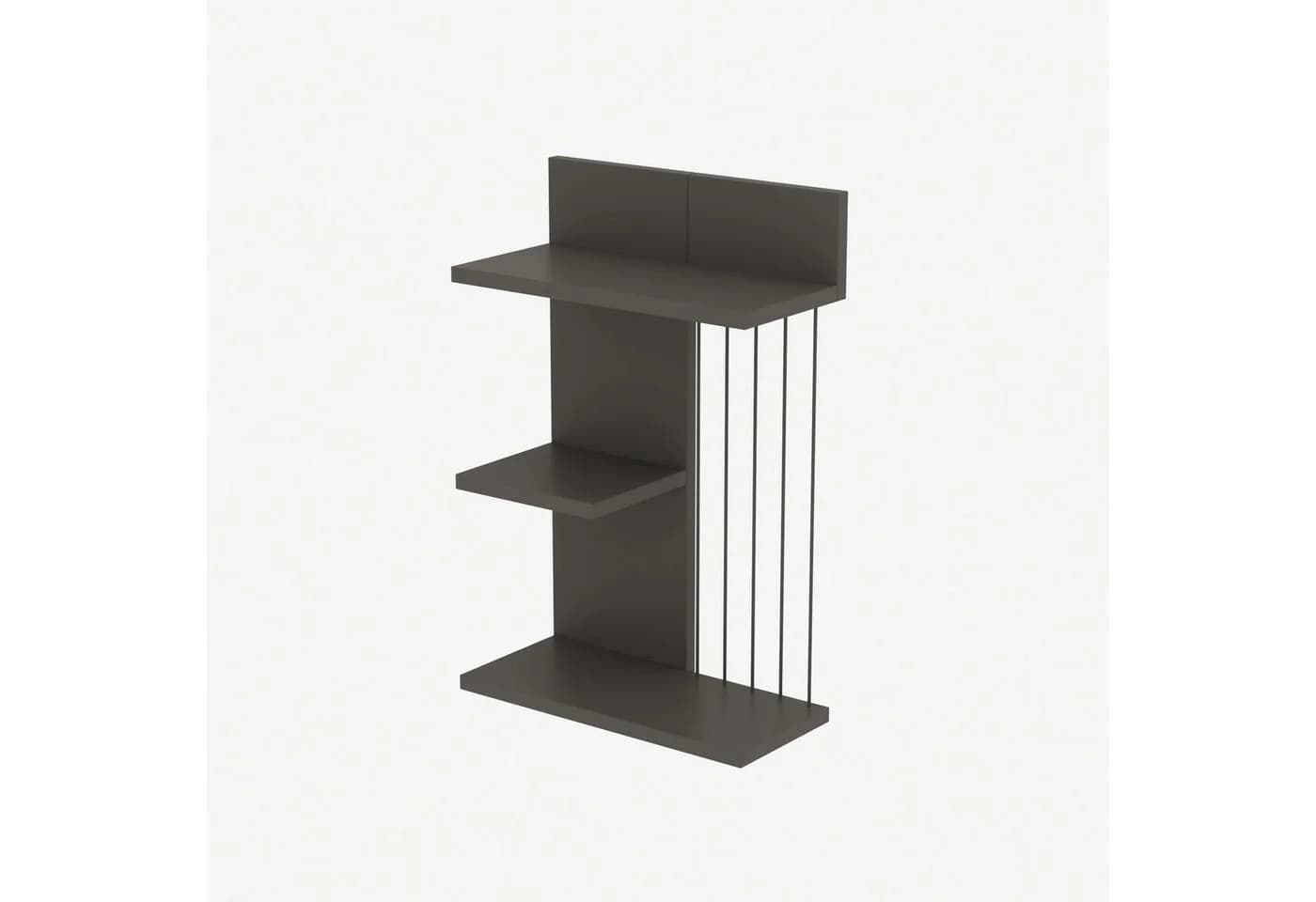 Skye Decor Wandregal 3 Ablage Anthrazit Industrial