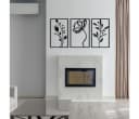 Wallity Wanddekoobjekt 100% Metall Schwarz 70x39 cm Bild 3