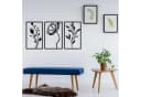 Wallity Wanddekoobjekt 100% Metall Schwarz 70x39 cm Bild 5