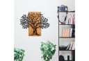Wallity Wanddekoobjekt Metall Holz Schwarz Walnuss Bild 3