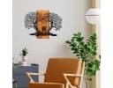 Wallity Wanddekoobjekt Schwarz Walnuss Metall Holzrahmen Bild 5