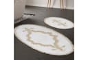 L'Essentiel Maison Badematten-Set 2-tlg. Creme Polyester Rutschfest Bild 1