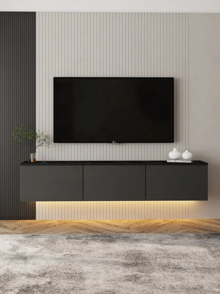 DEMA Home TV-Schrank Neon TV-Möbel mit LED