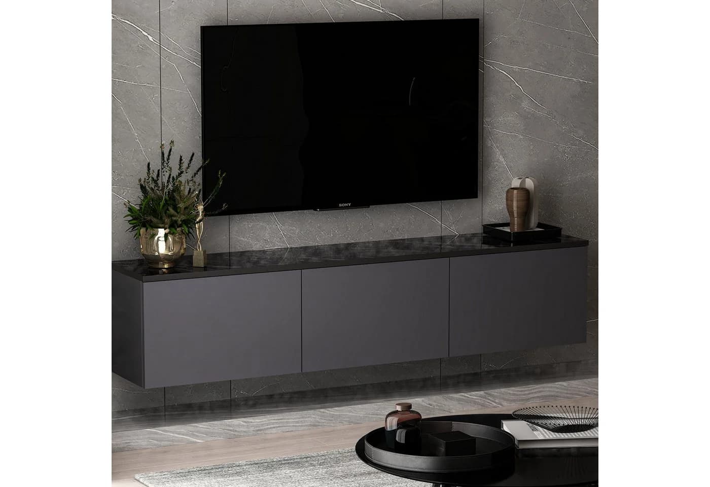 DEMA Home TV-Schrank Neon TV-Möbel mit LED - Bild 4