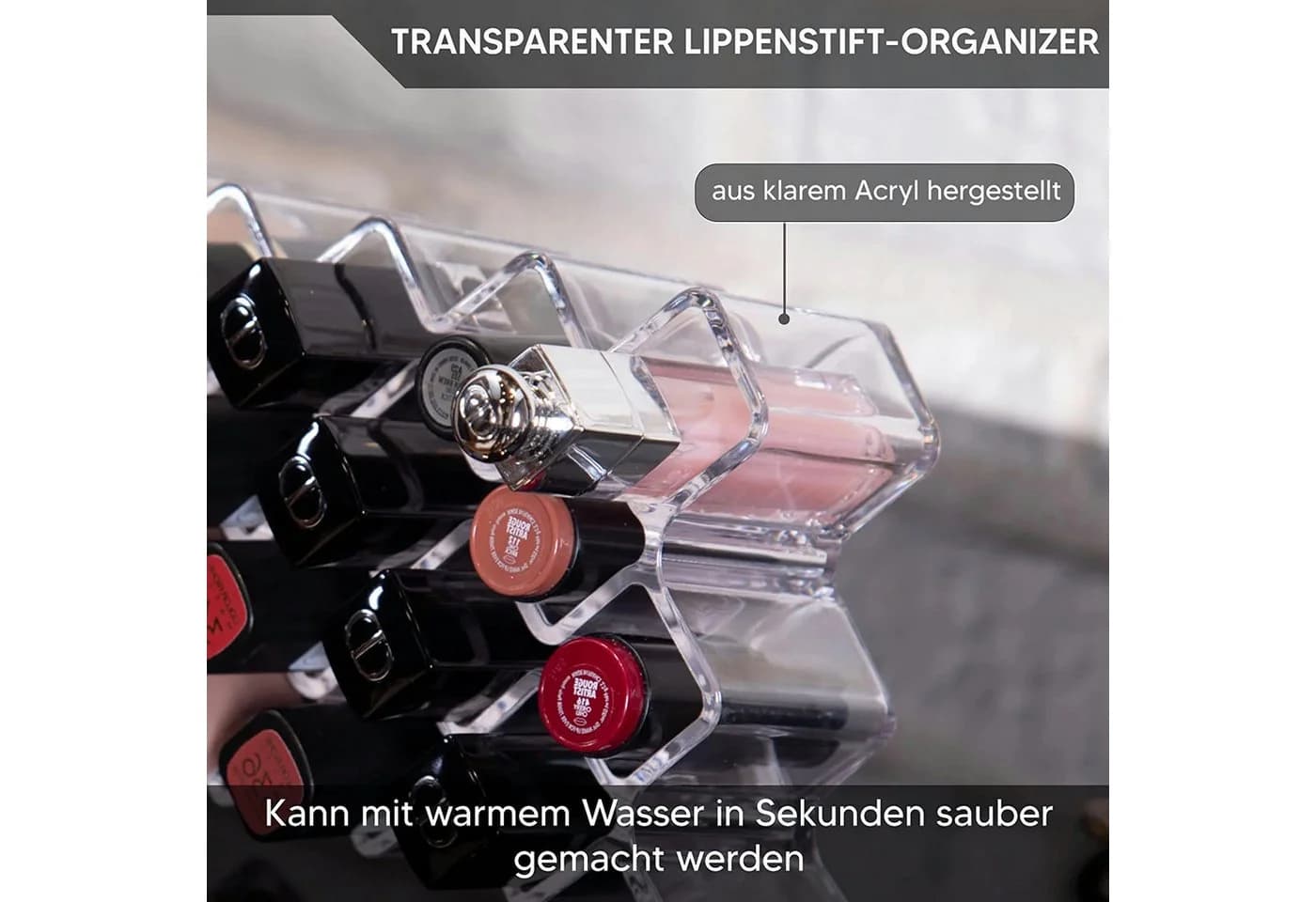 BOXUP Make-Up Organizer Salarot Lippenstift Organizer Acryl - Bild 3