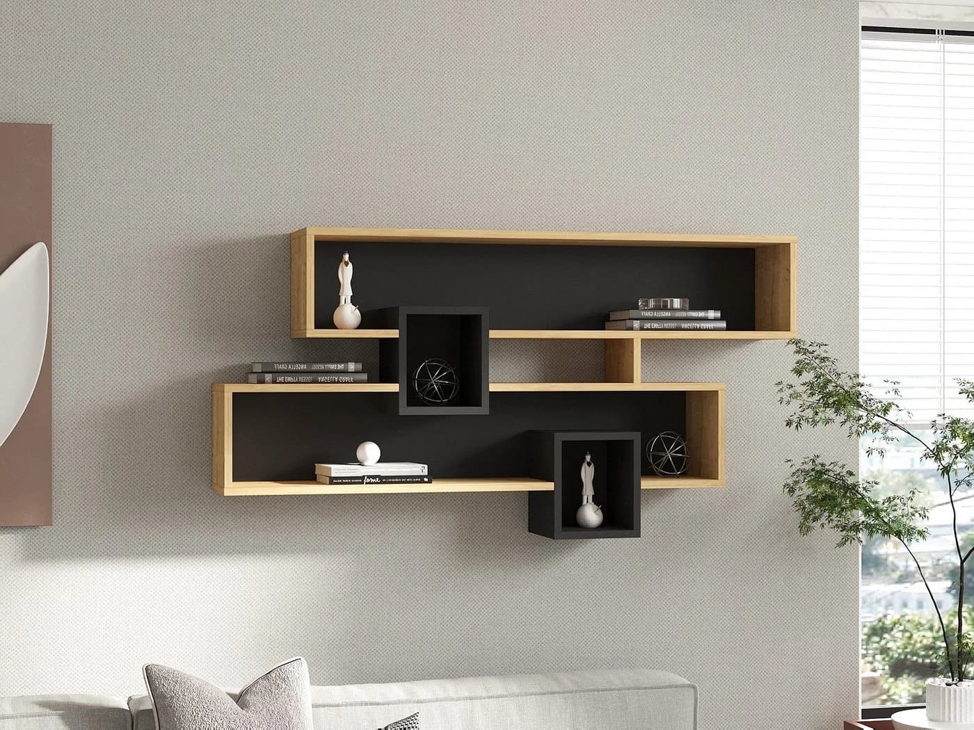 Skye Decor Wandregal Saphir/Anthrazit Skandinavisches Design