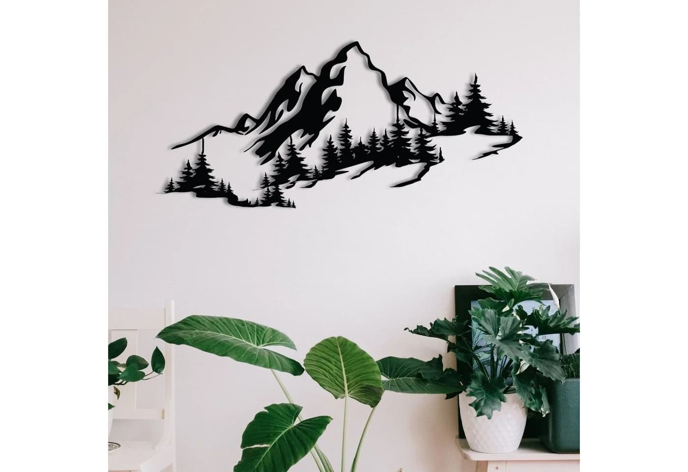 Wallity Wanddekoobjekt Natur Schwarz Metall