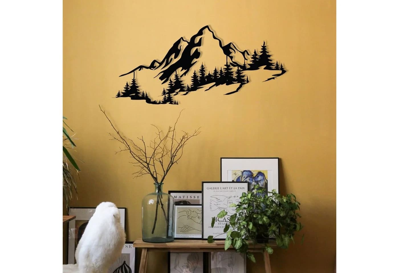 Wallity Wanddekoobjekt Natur Schwarz Metall - Bild 5