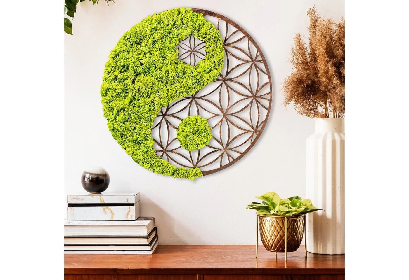 Wallity Wanddekoobjekt 100% MDF / MOSS 44 x 1 x 44 cm R1106