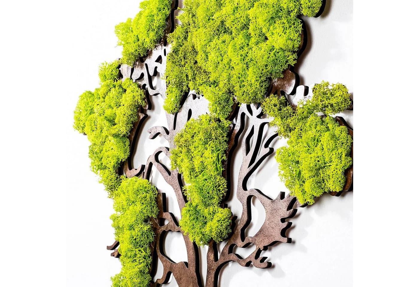 Wallity Wanddekoobjekt 100% MDF MOSS Grün Braun