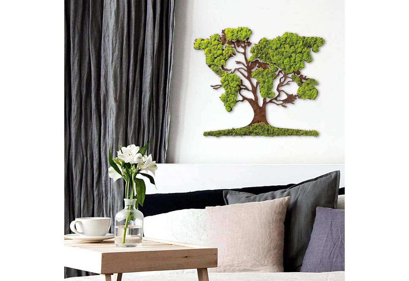Wallity Wanddekoobjekt 100% MDF MOSS Grün Braun - Bild 2