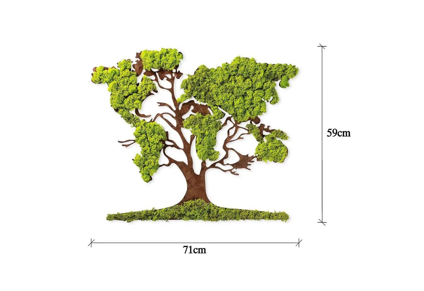 Wallity Wanddekoobjekt 100% MDF MOSS Grün Braun - Bild 5
