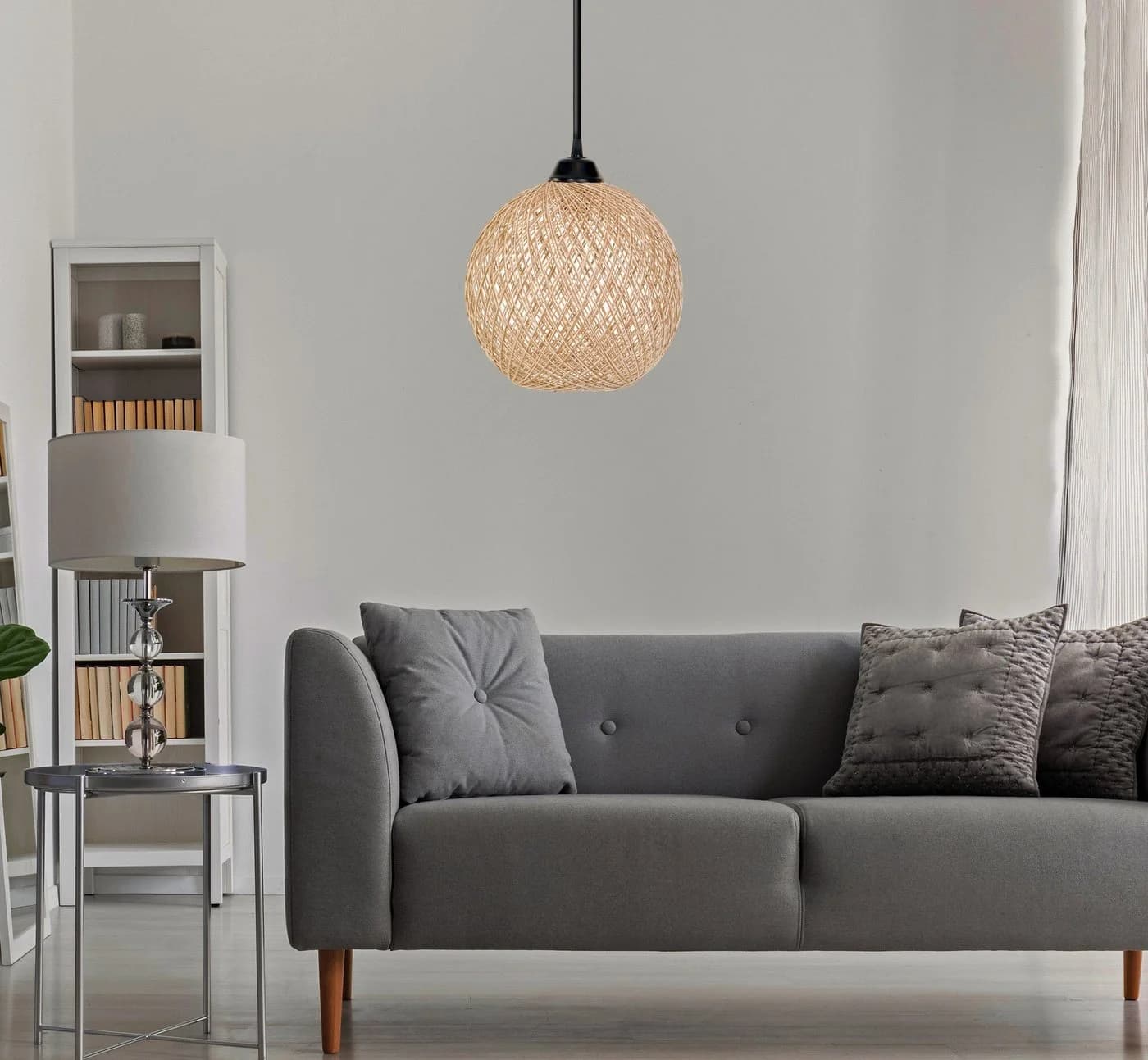 Opviq Kronleuchter Handmade Jute Chandelier Weiß/Braun - Bild 3