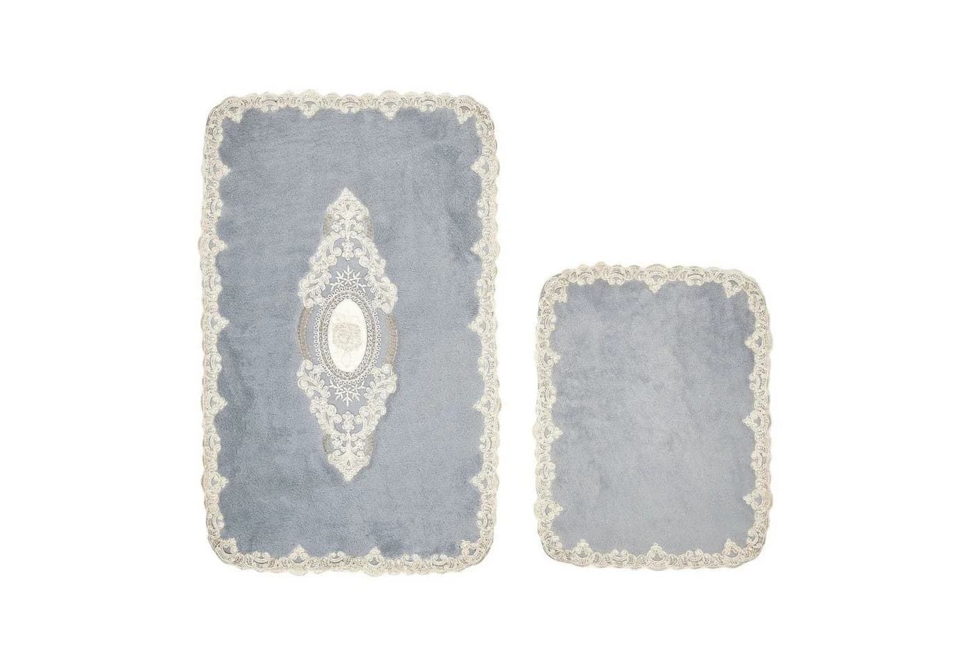 L'Essentiel Maison Bademattenset Grau 100% Polyester 15mm Florhöhe - Bild 2