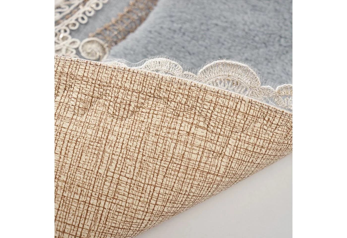L'Essentiel Maison Bademattenset Grau 100% Polyester 15mm Florhöhe - Bild 4