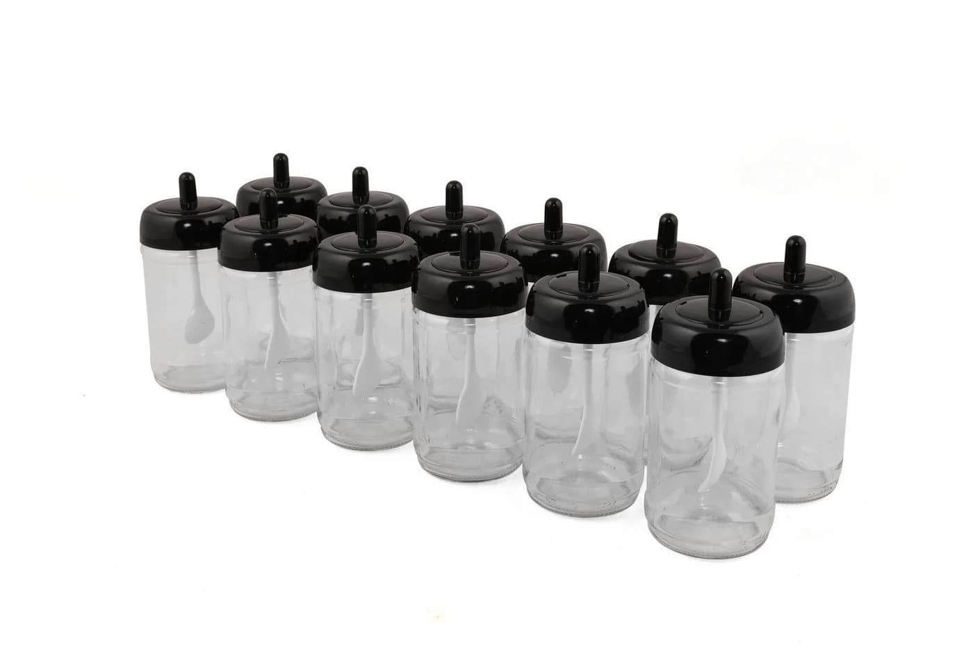 Hermia Concept Gewürzglas Set 12-tlg. Schwarz Glas - Bild 3