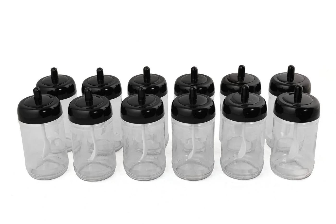 Hermia Concept Gewürzglas Set 12-tlg. Schwarz Glas - Bild 4