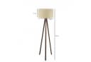 Opviq Stehlampe Beige 21x38cm Holz PVC Bild 3