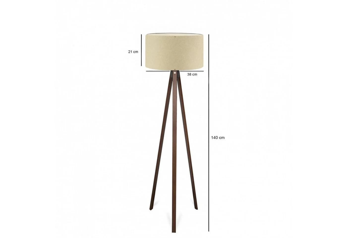 Opviq Stehlampe Beige 21x38cm Holz PVC - Bild 3