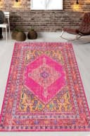 Conceptum Hypnose Teppich Boho Bunt 140x190 cm Waschbar Kurzflor Bild 1