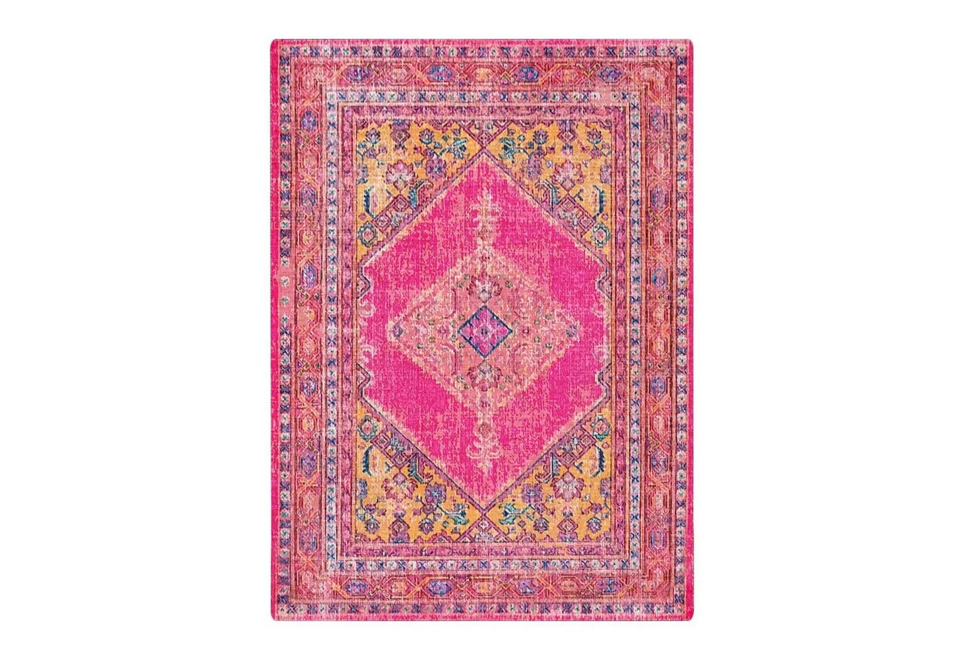 Conceptum Hypnose Teppich Boho Bunt 140x190 cm Waschbar Kurzflor - Bild 2